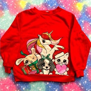 Girls Christmas Sweatshirt 8/10